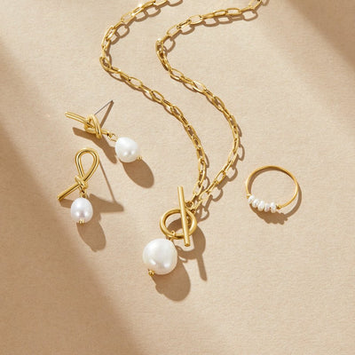 Eva Süßwasserperlen Goldkette